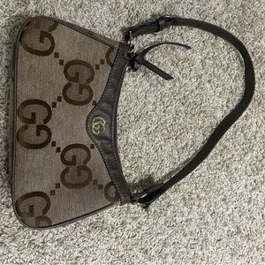 Brown GG Monogram Shoulder Bag